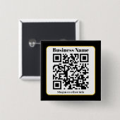 Erstellen Sie Ihren eigenen QR-Code | Schwarz-weiß Button (Vorne & Hinten)