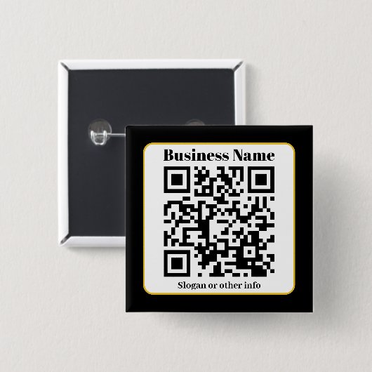 Erstellen Sie Ihren eigenen QR-Code | Schwarz-weiß Button (Vorne & Hinten)