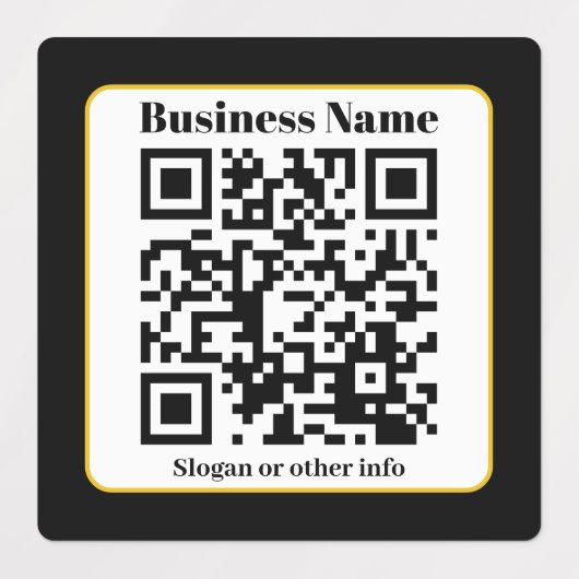 Erstellen Sie Ihren eigenen QR-Code | Schwarz-weiß Etiketten (Design 1)
