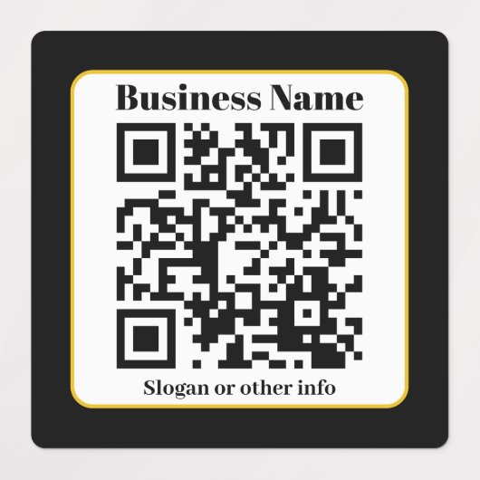 Erstellen Sie Ihren eigenen QR-Code | Schwarz-weiß Etiketten (Design 2)