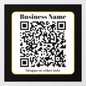 Erstellen Sie Ihren eigenen QR-Code | Schwarz-weiß Fensteraufkleber (Blatt)