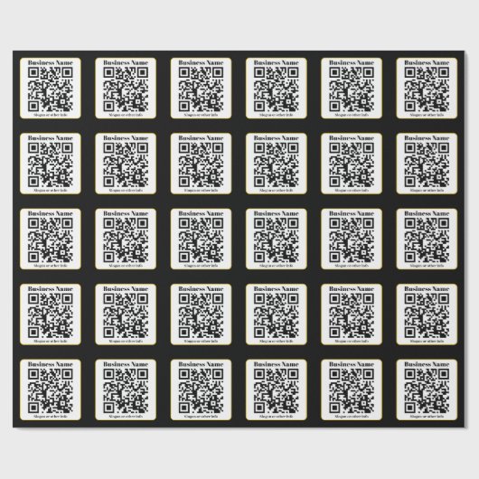 Erstellen Sie Ihren eigenen QR-Code | Schwarz-weiß Geschenkpapier (Flach)