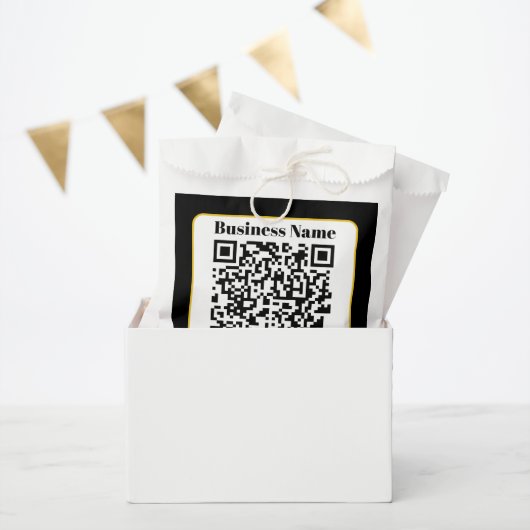Erstellen Sie Ihren eigenen QR-Code | Schwarz-weiß Geschenktütchen (Party)