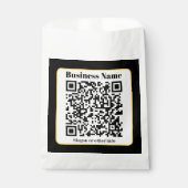 Erstellen Sie Ihren eigenen QR-Code | Schwarz-weiß Geschenktütchen (Vorderseite)