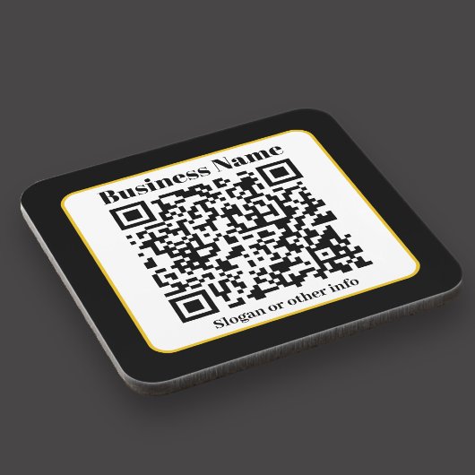 Erstellen Sie Ihren eigenen QR-Code | Schwarz-weiß Getränkeuntersetzer