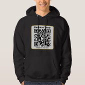 Erstellen Sie Ihren eigenen QR-Code | Schwarz-weiß Hoodie (Vorderseite)