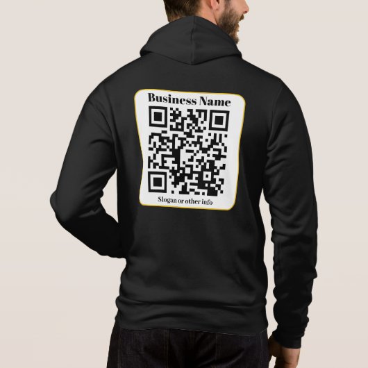 Erstellen Sie Ihren eigenen QR-Code | Schwarz-weiß Hoodie (Rückseite)