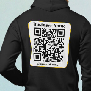 Erstellen Sie Ihren eigenen QR-Code Schwarz-weiß Hoodie