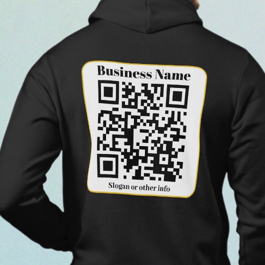 Erstellen Sie Ihren eigenen QR-Code | Schwarz-weiß Hoodie