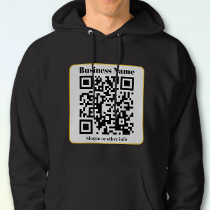Erstellen Sie Ihren eigenen QR-Code Schwarz-weiß Hoodie