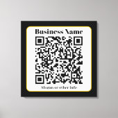 Erstellen Sie Ihren eigenen QR-Code | Schwarz-weiß Leinwanddruck (Vorderseite)