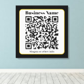 Erstellen Sie Ihren eigenen QR-Code | Schwarz-weiß Leinwanddruck (Insitu (Holzboden))