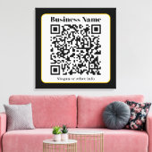 Erstellen Sie Ihren eigenen QR-Code | Schwarz-weiß Leinwanddruck (Insitu (Wohnzimmer))