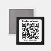 Erstellen Sie Ihren eigenen QR-Code | Schwarz-weiß Magnet (Vorderseite/Rückseite)