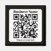 Erstellen Sie Ihren eigenen QR-Code | Schwarz-weiß Magnet (Vorne)