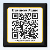 Erstellen Sie Ihren eigenen QR-Code | Schwarz-weiß Magnet