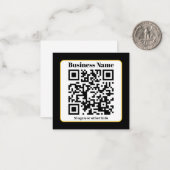 Erstellen Sie Ihren eigenen QR-Code | Schwarz-weiß Mitteilungskarte (Vorderseite/Rückseite Beispiel)