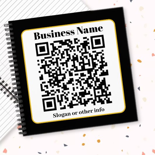 Erstellen Sie Ihren eigenen QR-Code | Schwarz-weiß Notizblock