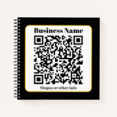 Erstellen Sie Ihren eigenen QR-Code | Schwarz-weiß Notizblock (Vorderseite)