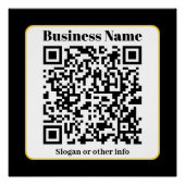 Erstellen Sie Ihren eigenen QR-Code | Schwarz-weiß Poster (Vorderseite)