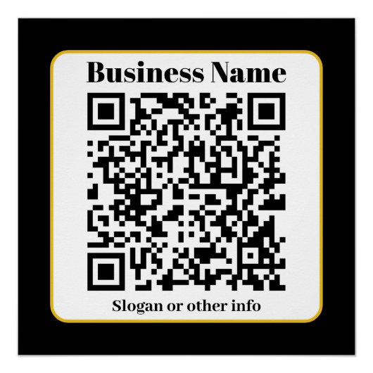Erstellen Sie Ihren eigenen QR-Code | Schwarz-weiß Poster (Vorderseite)