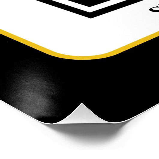 Erstellen Sie Ihren eigenen QR-Code | Schwarz-weiß Poster (Ecke)