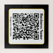 Erstellen Sie Ihren eigenen QR-Code | Schwarz-weiß Puzzle (Horizontal)
