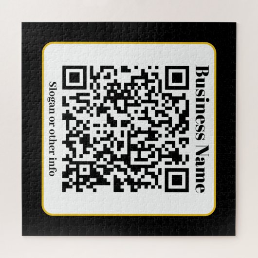 Erstellen Sie Ihren eigenen QR-Code | Schwarz-weiß Puzzle (Horizontal)