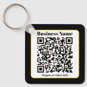 Erstellen Sie Ihren eigenen QR-Code | Schwarz-weiß Schlüsselanhänger (Vorderseite)