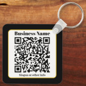 Erstellen Sie Ihren eigenen QR-Code | Schwarz-weiß Schlüsselanhänger (Rückseite)