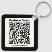 Erstellen Sie Ihren eigenen QR-Code | Schwarz-weiß Schlüsselanhänger (Rückseite)