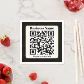 Erstellen Sie Ihren eigenen QR-Code | Schwarz-weiß Serviette (Beispiel)