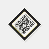Erstellen Sie Ihren eigenen QR-Code | Schwarz-weiß Serviette (Ecke)