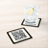Erstellen Sie Ihren eigenen QR-Code | Schwarz-weiß Untersetzer (Vor Ort)