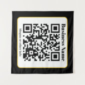 Erstellen Sie Ihren eigenen QR-Code | Schwarz-weiß Wandteppich (Vorderseite (Horizontal))