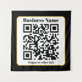 Erstellen Sie Ihren eigenen QR-Code | Schwarz-weiß Wandteppich (Vorderseite)