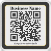 Erstellen Sie Ihren eigenen QR-Code | Schwarzes Go Aufkleber (Vorderseite)