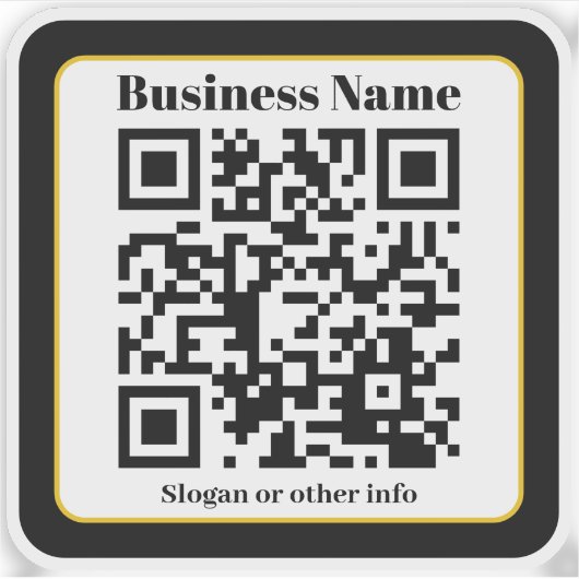 Erstellen Sie Ihren eigenen QR-Code | Schwarzes Go Aufkleber (Vorderseite)