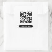 Erstellen Sie Ihren eigenen QR-Code Schwarzweiß Mi Quadratischer Aufkleber (Tasche)