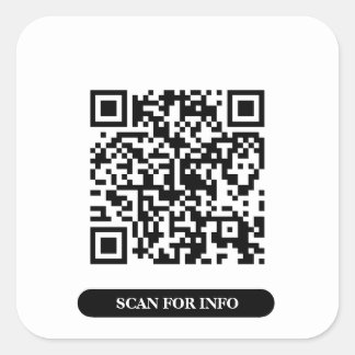 Erstellen Sie Ihren eigenen QR-Code Schwarzweiß Mi Quadratischer Aufkleber