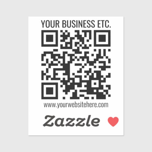 Erstellen Sie Ihren eigenen QR-Code | transparent Aufkleber (Blatt)