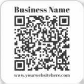 Erstellen Sie Ihren eigenen QR-Code | transparent Aufkleber (Vorderseite)