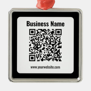 Erstellen Sie Ihren eigenen QR-Code Transparent Ornament Aus Metall