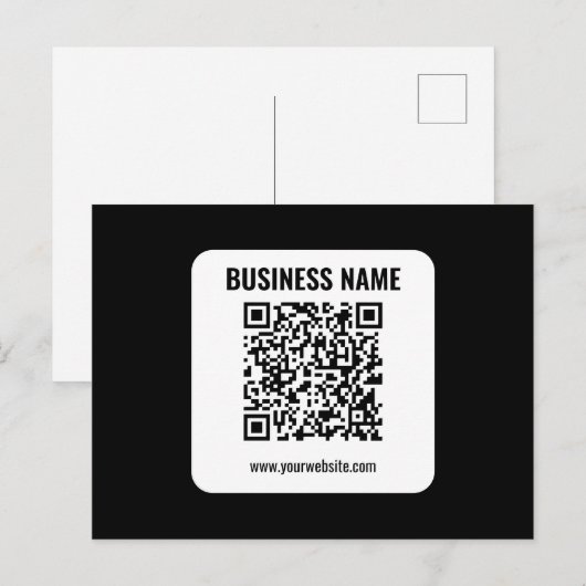 Erstellen Sie Ihren eigenen QR-Code | Transparent Postkarte (Vorne/Hinten)