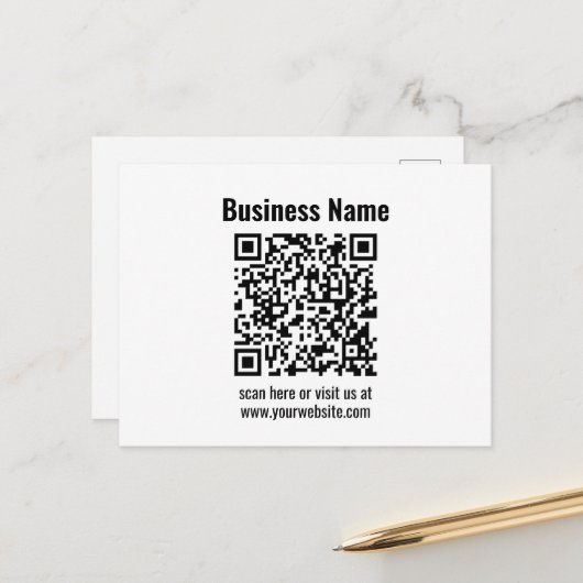 Erstellen Sie Ihren eigenen QR-Code | Transparent Postkarte (Vorderseite/Rückseite Beispiel)