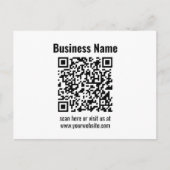 Erstellen Sie Ihren eigenen QR-Code | Transparent Postkarte (Vorderseite)