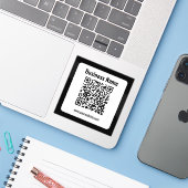 Erstellen Sie Ihren eigenen QR-Code | Transperant Aufkleber (Laptop mit iPhone)