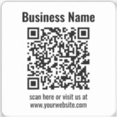 Erstellen Sie Ihren eigenen QR-Code | Transperant Aufkleber (Vorderseite)