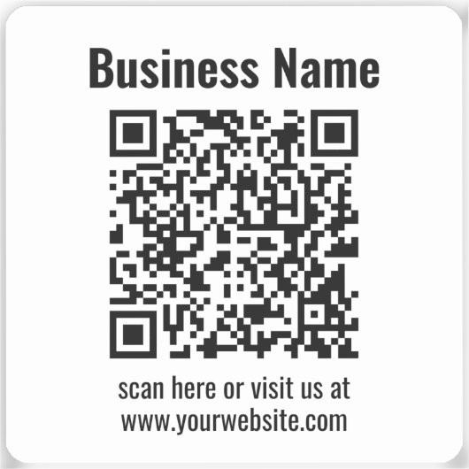 Erstellen Sie Ihren eigenen QR-Code | Transperant Aufkleber (Vorderseite)