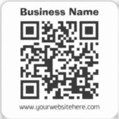 Erstellen Sie Ihren eigenen QR-Code | Transperant Aufkleber (Vorderseite)